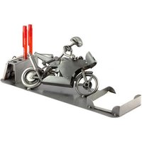 Schraubenmännchen Rennmotorrad Schreibtisch Organizer - Original Steelman24 Metallskulptur Das Perfekte Geschenk von Steelman24DE
