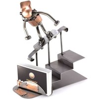 Schraubenmännchen Skateboard Treppengeländer Mit Visitenkarten-Halter - Original Steelman24 Metallskulptur Das Perfekte Geschenk von Steelman24DE