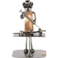 Schraubenmännchen Tierarzt Mit Hund - Original Steelman24 Metallskulptur Das Perfekte Geschenk von Steelman24DE