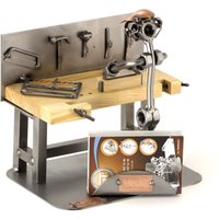 Schraubenmännchen Tischler Mit Visitenkartenhalter - Original Steelman24 Metallskulptur Das Perfekte Geschenk von Steelman24DE
