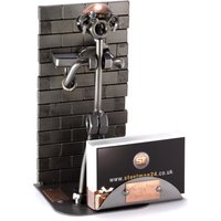 Schraubenmännchen Verfuger Mit Visitenkartenhalter - Original Steelman24 Metallskulptur Das Perfekte Geschenk von Steelman24DE