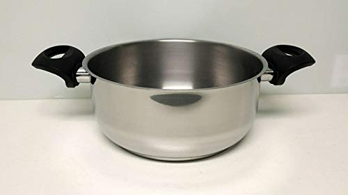 Steel Pan SUD486 Kasserolle mit 2 Griffen, Silber von steel pan