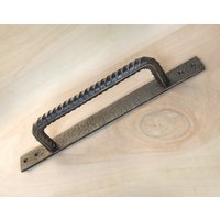 Handgeschmiedeter Industrie Stahl Stangen Griff Türgriffe Modern Rostig Loft Schmiedetürgriffe Griffe Hardware Heim Wohnen Verbesserung von SteelzenForge
