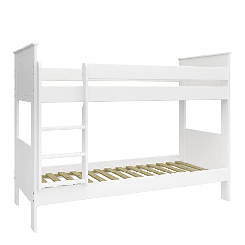 Hoppekids ALBA Kinderbett, Einzelbett mit Ausziehfunktion, Ausziehbett, MDF, 75 x 140/180/200 cm Liegefläche, inkl. Lattenrost, weiß von Steens