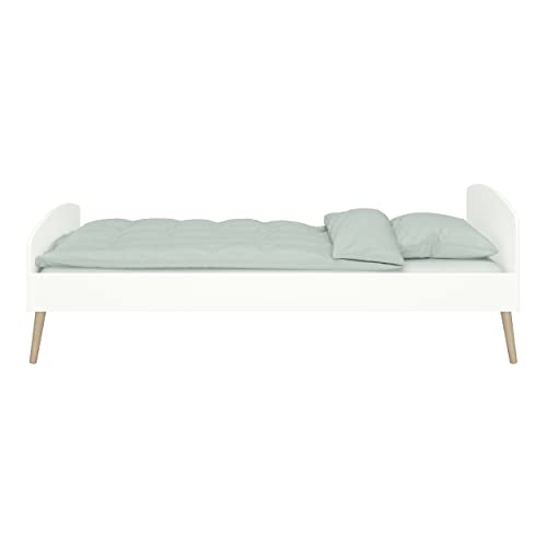 Hoppekids Group Softline, Kinder Einzelbett MDF weiß 90 x 200 cm von Steens