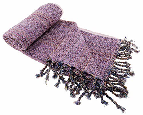 Stefano Ferrante Multicolour Hamamtuch Saunatuch Pestemal Fouta Strandtuch Badetuch Handtuch Baumwolle Backpacker 100x180 cm (Pink) von Stefano Ferrante