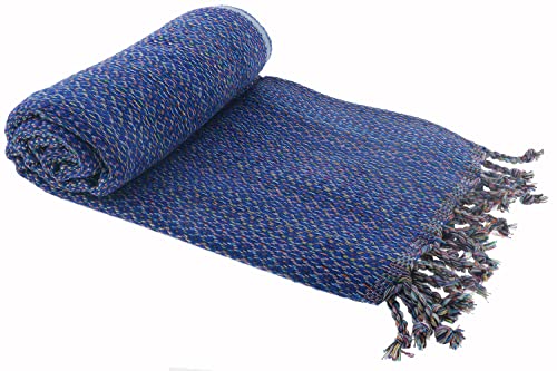 Stefano Ferrante Multicolour Hamamtuch Saunatuch Pestemal Fouta Strandtuch Badetuch Handtuch Baumwolle Backpacker 100x180 cm (Royalblau) von Stefano Ferrante