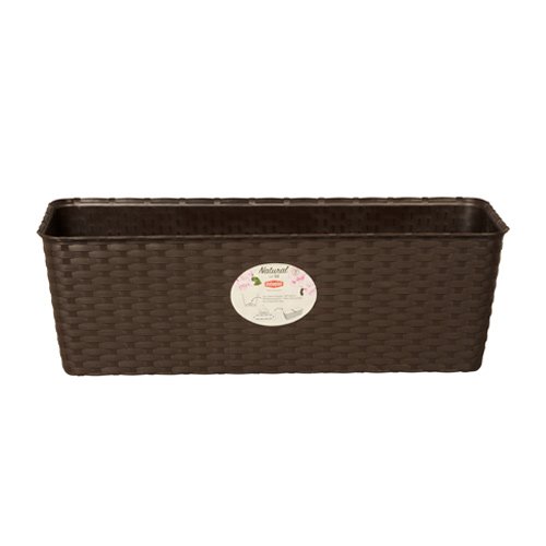 HERSTERA 10007450 Blumenkasten Balconnetta, Braun, 20 x 18 x 16 cm von Stefanplast