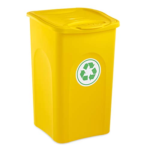 Stefanplast BEGREEN Abfalleimer, 50 l, Gelb von Stefanplast