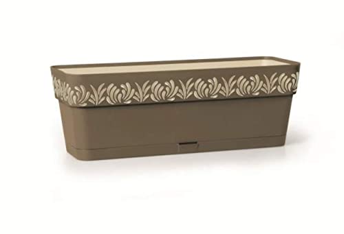 Stefanplast Blumenkasten Gaia 50 cm Taupe C/RIS Wasser von Stefanplast