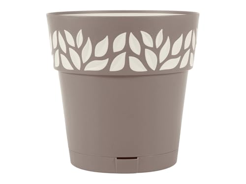 Stefanplast Blumentopf Cloe aus Polypropylen mit Reserve, Farbe Taupe, 30 cm, 30cm Stefanplast Blumentopf Cloe aus Polypropylen mit Reserve, Farbe Taupe, 30 cm, 30cm von Stefanplast