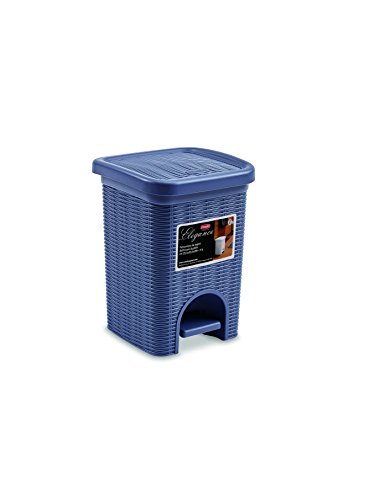 Stefanplast Elegance Badezimmer-Mülleimer, Kunststoff, Marineblau, 20.5 x 20.5 x 28 cm von Stefanplast