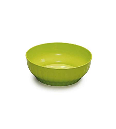 Stefanplast Gerippter Salatschüssel, weiß/Intense türkis/Lime grün, 32 cm von Stefanplast