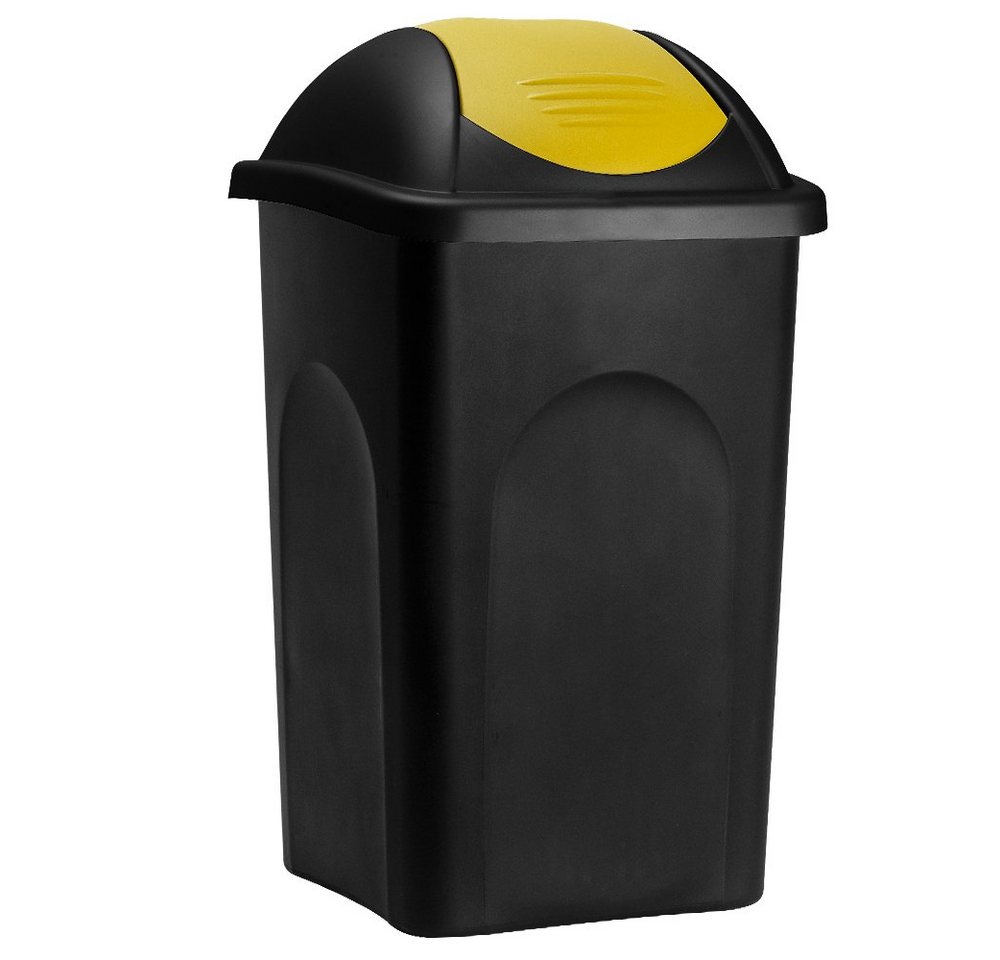 Stefanplast Mülleimer Push Can, 60 L Abfallbehälter 68x41x41cm Papierkorb Mülltrennung von Stefanplast