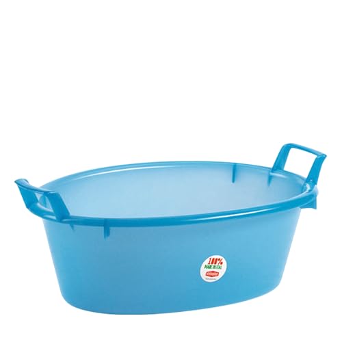 Stefanplast Polyethylen Oval Waschbecken, neutral/hellblau, 23 Liter Stefanplast Polyethylen Oval Waschbecken, neutral/hellblau, 23 Liter von Stefanplast
