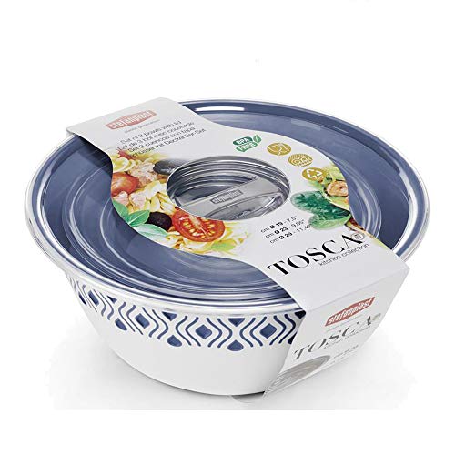 Stefanplast Salatschüssel 3er Set, Kunststoff, Blau und Weiß 30x 13h von Stefanplast