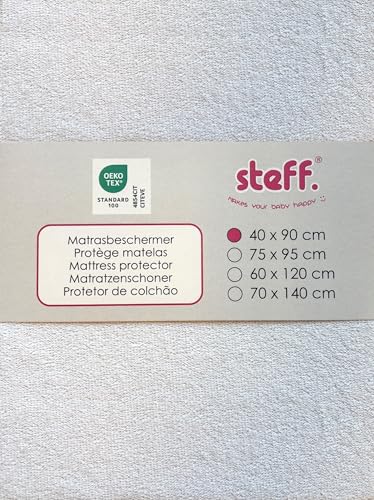 Steff - Matratzenschoner - 40x90 cm - Weiss - hochwertige Frottee mit wasserdichter PU-Beschichtung - OEKO TEX Standard 100 von Steff