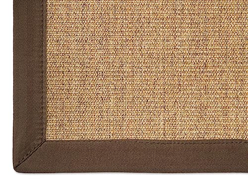 Astra Sisal Teppich Manaus mit Bordüre Farbe Cognac Coffee 100% Sisal - 18 Größen, Größe: 150x150 cm von Steffensmeier