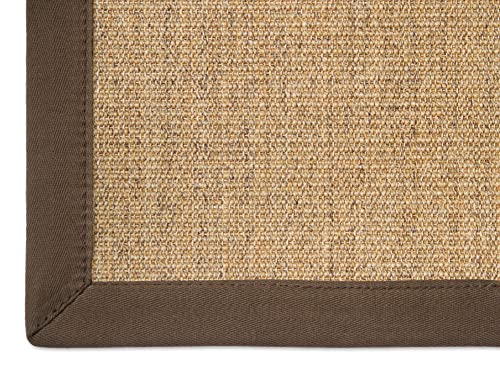 Astra Sisal Teppich Manaus mit Bordüre Farbe Cognac Coffee 100% Sisal - 18 Größen, Größe: 250x250 cm von Steffensmeier