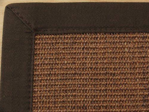 Astra Sisal Teppich Manaus mit Bordüre Farbe braun Coffee 100% Sisal - 18 Größen, Größe: 250 cm rund von Steffensmeier