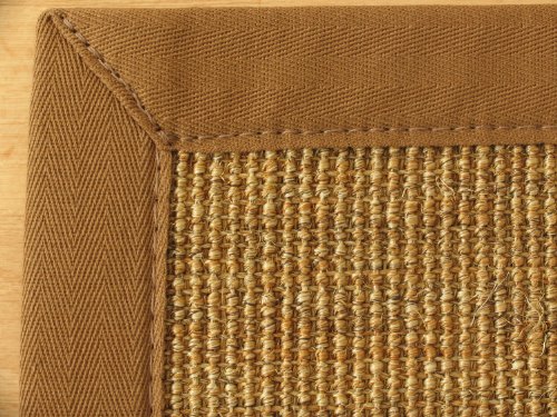 Astra Sisal Teppich Salvador - Farbe Kork - Bordüre braun - 080.060, Größe: 165x235 cm von Steffensmeier