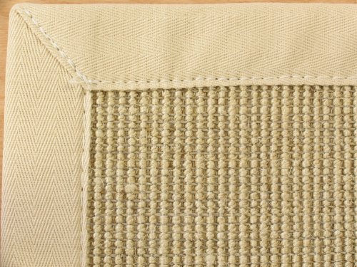 Astra Sisal Teppich Salvador - Farbe Reis - Bordüre Nature - 001.000, Größe: 250x250 cm von Steffensmeier