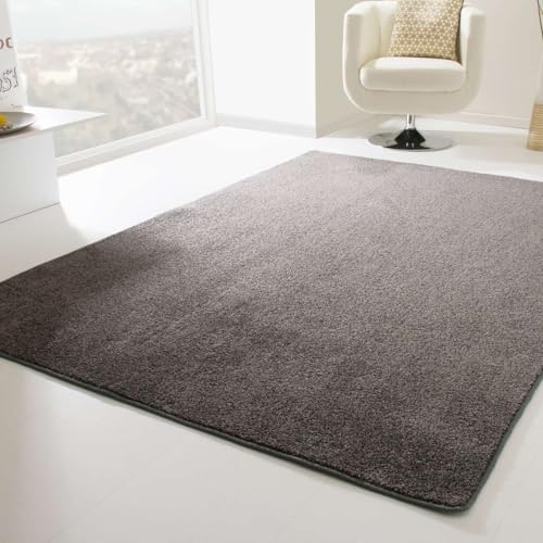Steffensmeier Kurzflor Teppich Cambridge, Wohnzimmer, Schlafzimmer, in Anthrazit, Größe: 240x340 cm von Steffensmeier