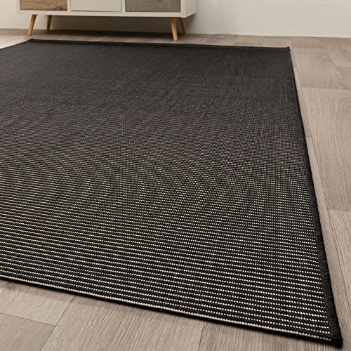 In- und Outdoor Teppich Halland Sisal Optik, Webteppich, in Schwarz, GUT Siegel Zertifiziert, Größe: 280x380 cm von Steffensmeier