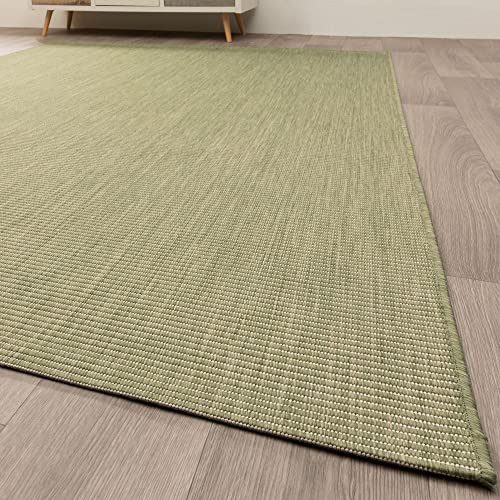 In- und Outdoor Teppich Halland Sisal Optik Grün Webteppich, GUT Siegel Zertifiziert, Größe: 120x170 cm von Steffensmeier