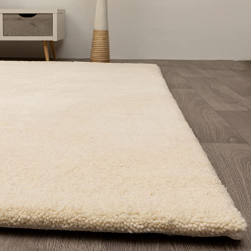 Steffensmeier Berber Teppich FES | Wolle (Schurwolle), Uni, Größe: 250x350 cm, Original aus Marokko, Teppich für Wohnzimmer, Schlafzimmer von Steffensmeier