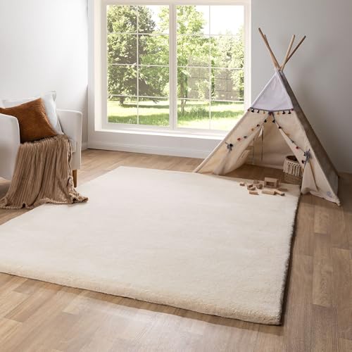Steffensmeier Berber Teppich Natur aus 100% Schurwolle Royal Kenitra 20/20 Double Wollweiss, Größe: 90x160 cm von Steffensmeier