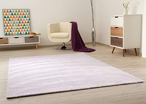 Steffensmeier Designer Teppich Modern Nicki in Flieder, Ökotex Zertifiziert, Größe: 160x230 cm von Steffensmeier