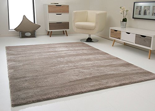 Steffensmeier Designer Teppich Modern Nicki in Taupe, Ökotex Zertifiziert, Größe: 70x140 cm von Steffensmeier