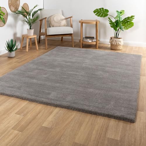 Steffensmeier Gabbeh Teppich Sali | 100% Neuseeland Schurwolle | Handloom | Wohnzimmer | super dicht | Anthrazit, Größe 140x200 cm von Steffensmeier