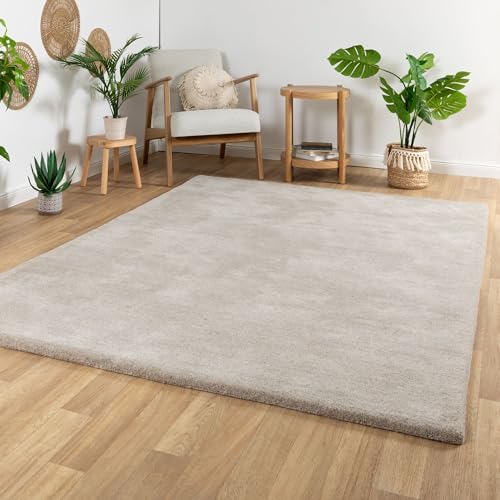 Steffensmeier Gabbeh Teppich Sali | 100% Neuseeland Schurwolle | Handloom | Wohnzimmer | super dicht | Silber, Größe: 140x200 cm von Steffensmeier