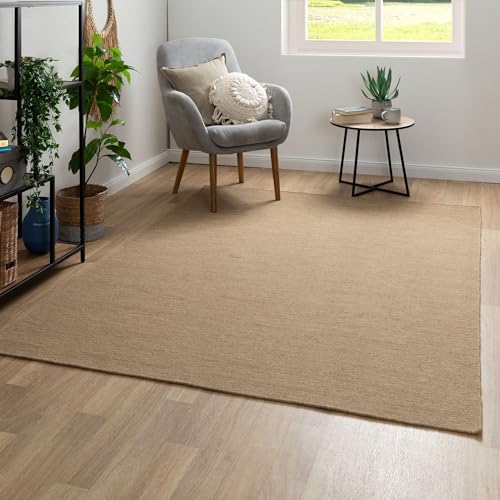Steffensmeier Handweb Teppich Kelim Delhi | 100% Schurwolle in der Nutzschicht, Beige, handgewebt, Größe: 70x140 cm Wohnzimmer und Schlafzimmer Steffensmeier Handweb Teppich Kelim Delhi | 100% Schurwolle in der Nutzschicht, Beige, handgewebt, Größe: 70x140 cm Wohnzimmer und Schlafzimmer von Steffensmeier