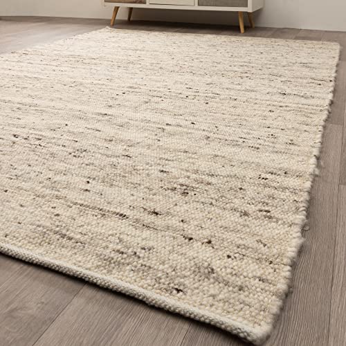 Steffensmeier Handweb Teppich Korinth | Gesunder Wollteppich | Beste Schurwolle | Grau Beige, handgewebt, Größe: 200x290 cm von Steffensmeier