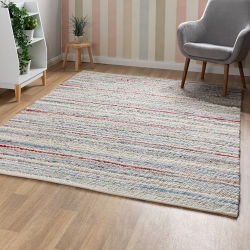 Steffensmeier Handwebteppich Barlo | Wolle (Schurwolle), Bunt, handgewebt, Größe: 200x240 cm Wohnzimmer und Schlafzimmer von Steffensmeier
