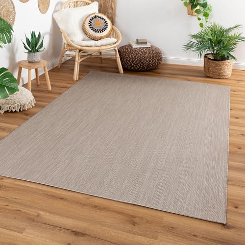 Steffensmeier In- und Outdoorteppich Melbu | Garten, Balkon, Küche | Taupe, Größe: 160x230 cm von Steffensmeier