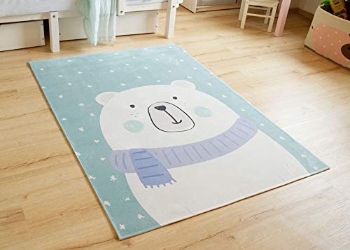 Steffensmeier Kinderteppich Tiere für Mädchen und Jungen Sweet Dreams Collection Eisbär in Mint, Größe: 100x160 cm Steffensmeier Kinderteppich Tiere für Mädchen und Jungen Sweet Dreams Collection Eisbär in Mint, Größe: 100x160 cm von Steffensmeier
