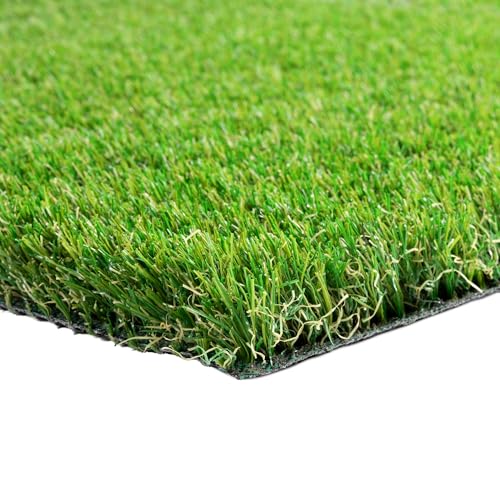 Steffensmeier Kunstrasen Florida | Sonnenstunden: 25.000 | 34 mm | Outdoor | Meterware | Rasenteppich | wasserfest | Grün, Größe: 500x150 cm von Steffensmeier