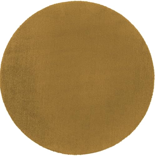 Steffensmeier Kurzflor Teppich Barcelona -Rund, Wohnzimmerteppich modern, strapazierfähig und pflegeleicht, Gold, Größe: Ø 200 cm Steffensmeier Kurzflor Teppich Barcelona -Rund, Wohnzimmerteppich modern, strapazierfähig und pflegeleicht, Gold, Größe: Ø 200 cm von Steffensmeier