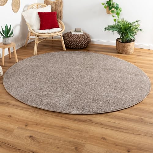 Steffensmeier Kurzflor Teppich Cambridge, Wohnzimmer, Schlafzimmer, in Taupe, Größe: Rund Ø 160 cm Steffensmeier Kurzflor Teppich Cambridge, Wohnzimmer, Schlafzimmer, in Taupe, Größe: Rund Ø 160 cm von Steffensmeier