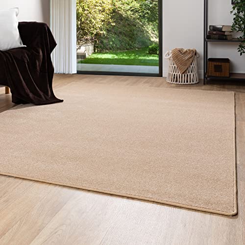 Steffensmeier Kurzflor Teppich Ibiza | Wohnzimmerteppich | Stilvoll | Pflegeleicht | Jugendteppich | Beige, Größe: 120x180 cm von Steffensmeier