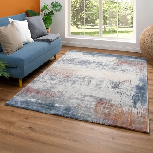 Steffensmeier Kurzflor Teppich Lauro Wohnzimmerteppich Abstrakt Blau, Größe: 133x195 cm Steffensmeier Kurzflor Teppich Lauro Wohnzimmerteppich Abstrakt Blau, Größe: 133x195 cm von Steffensmeier