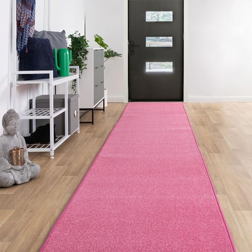 Steffensmeier Läufer Galerie Ibiza| Kurzflor Teppich| Flur| Diele| Größe: 80x150 cm| Pink von Steffensmeier