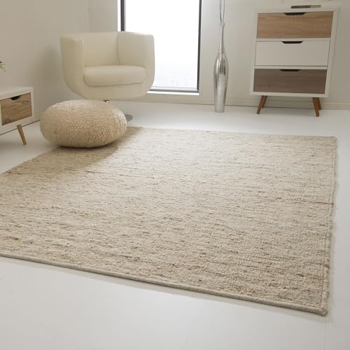 Steffensmeier Landshut Handwebteppich aus 100% Schurwolle - Natur, Größe: 200x240 cm von Steffensmeier