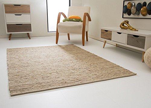 Steffensmeier Leutasch Handwebteppich aus 100% Schurwolle mit Fusselstopp - gewalkt - Natur dunkel, Größe: 200x200 cm Steffensmeier Leutasch Handwebteppich aus 100% Schurwolle mit Fusselstopp - gewalkt - Natur dunkel, Größe: 200x200 cm von Steffensmeier