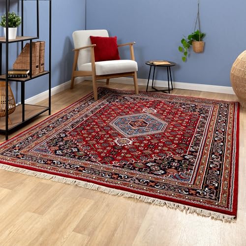 Steffensmeier Orientteppich Bidjar Royal | Orient Wohnzimmerteppich | Schurwolle | handgeknüpft mit Fransen | Rot, Größe: 250x300 cm von Steffensmeier