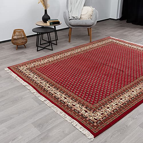Steffensmeier Orientteppich Mir fein | Beste Schurwolle | Orientalisch | Rot, Handgeknüpft, Größe: 80x400 cm von Steffensmeier